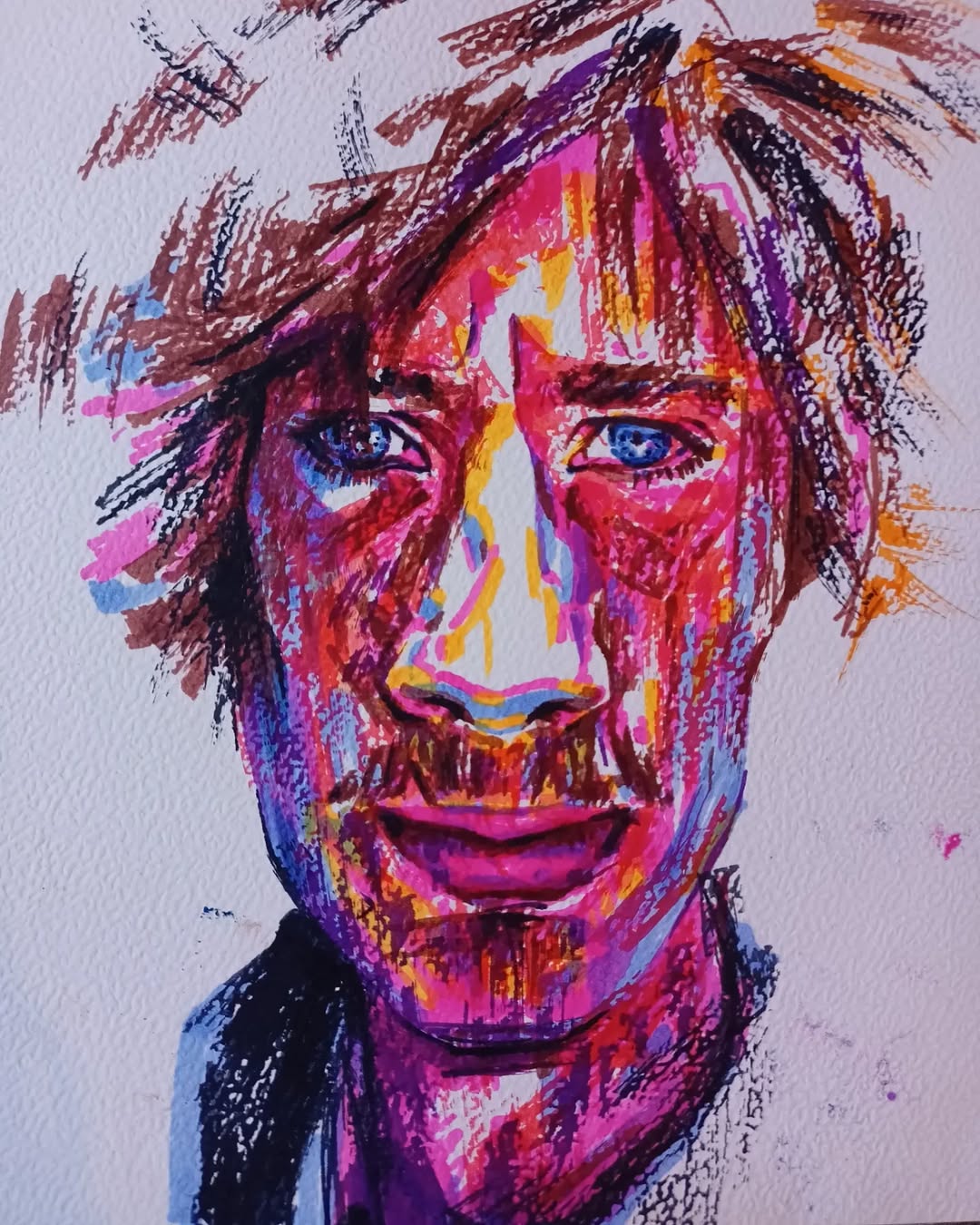 Self portrait with markers